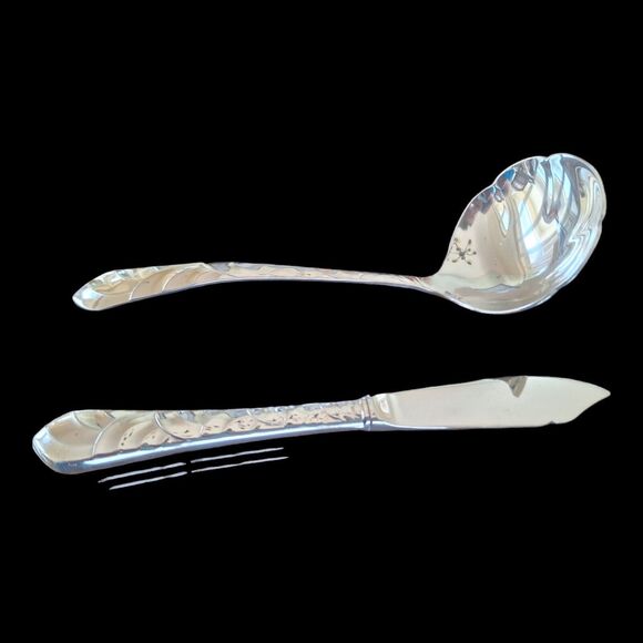 Oneida Pacific Tide Stainless glossy Silverware Flatware Serving Pieces Lot of 6 - Picture 7 of 14